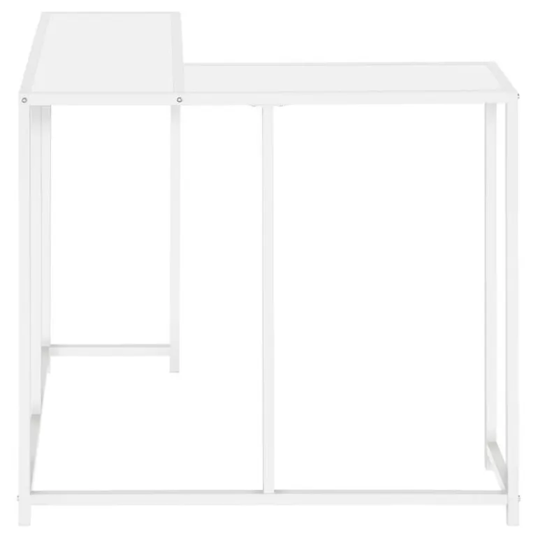 Console table - l-shaped / corner / metal frame - 36"l - white - Monarch