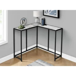 Console table - l-shaped / corner / metal frame - 36