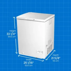 DANBY 5 Cu Ft Freezer White, Honrizontal, 25" - DCF050A5WDB