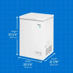 DANBY 3,5 Cu Ft Freezer White, Honrizontal, 20.25