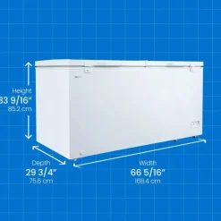 DANBY 17,1 Cu Ft Freezer White, Honrizontal, 66.5