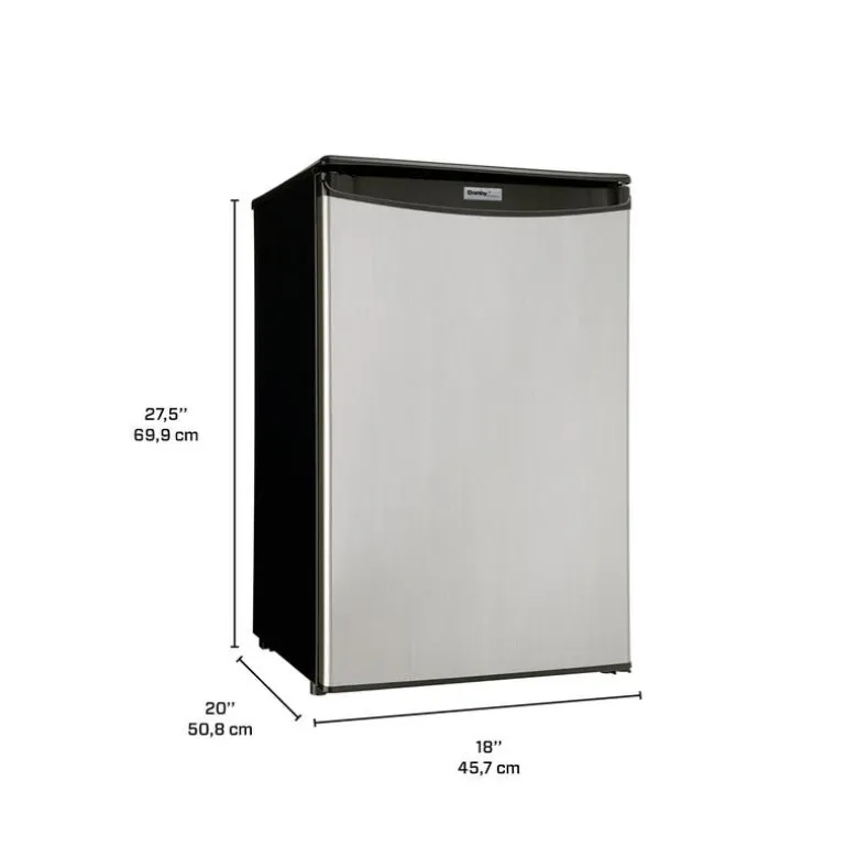 DANBY 4,4 Cu Ft Refrigerator Stainless Compact - DAR044A4BSLD