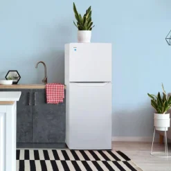 DANBY 24 in 11 Cu ft Refrigerator White Top Freezer - DFF116B2WDBR
