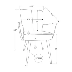 Dining Chairs Faux Leather (Set of 2) - Light Brown - Monarch