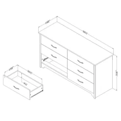 6-Drawer Double Dresser - South Shore