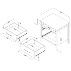 2-Drawer Nightstand - South Shore