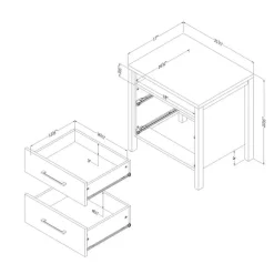 2-Drawer Nightstand - South Shore