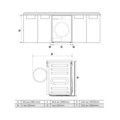 ELECTROLUX Dryer  White 24" - ELFE433CAW