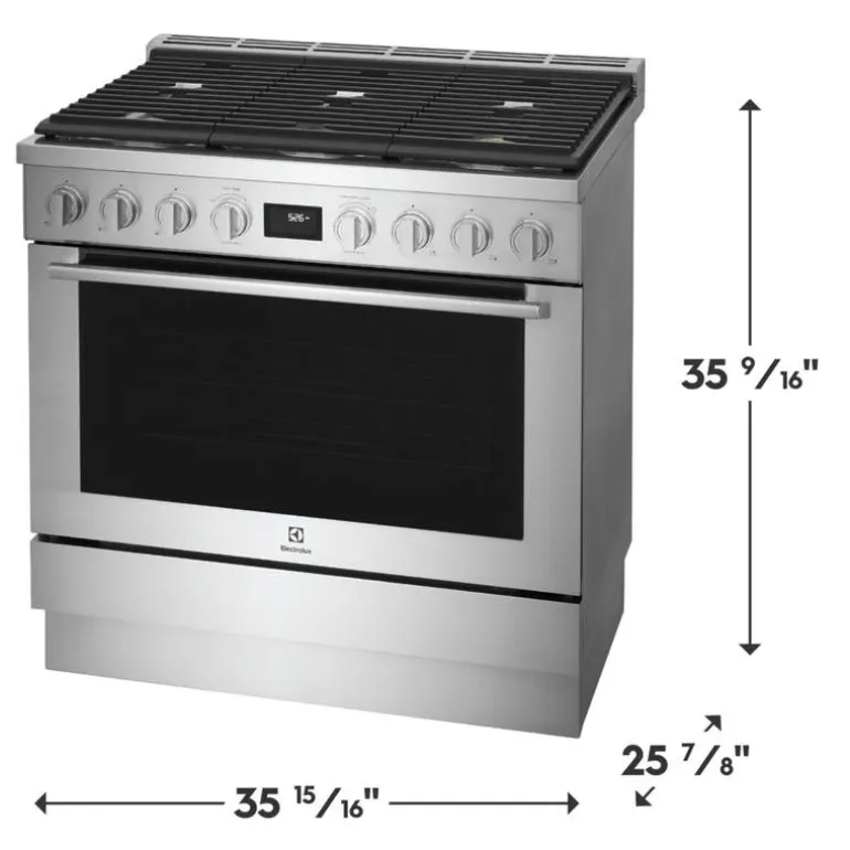 ELECTROLUX Range Stainless 36" Electric Gas - ECFD3668AS