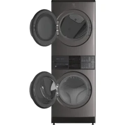 ELECTROLUX Spacemaker Laundry Tower, Black Stainless, 27