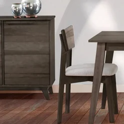 Extendable Rectangular Dining Table (54" to 70") with 4 Chairs - Slate