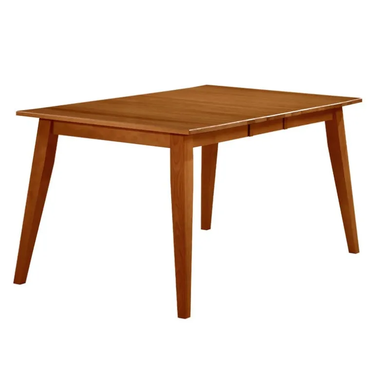 Extendable Rectangular Dining Table (48" to 60") with 4 Chairs and Bench - Brown