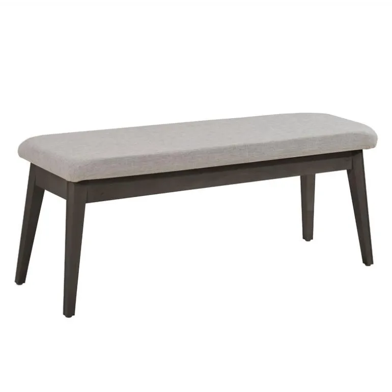 Extendable Rectangular Dining Table (54" to 70") with 4 Chairs and Bench - Slate