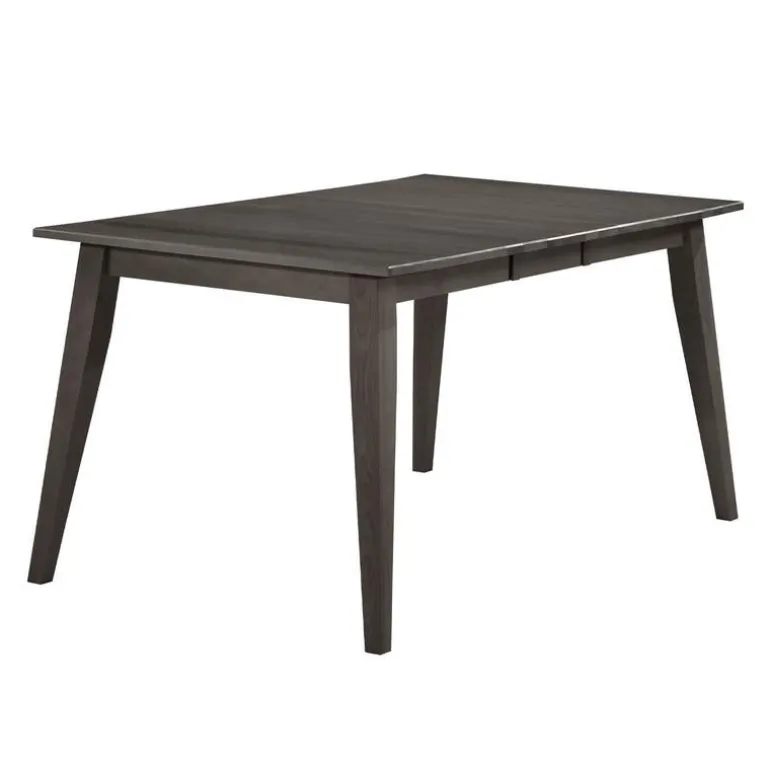 Extendable Rectangular Dining Table (54" to 70") with 4 Chairs and Bench - Slate