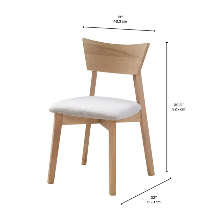 Extendable Rectangular Dining Table (54" to 70") with 6 Chairs - Greige