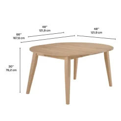 Extendable Round Dining Table (48