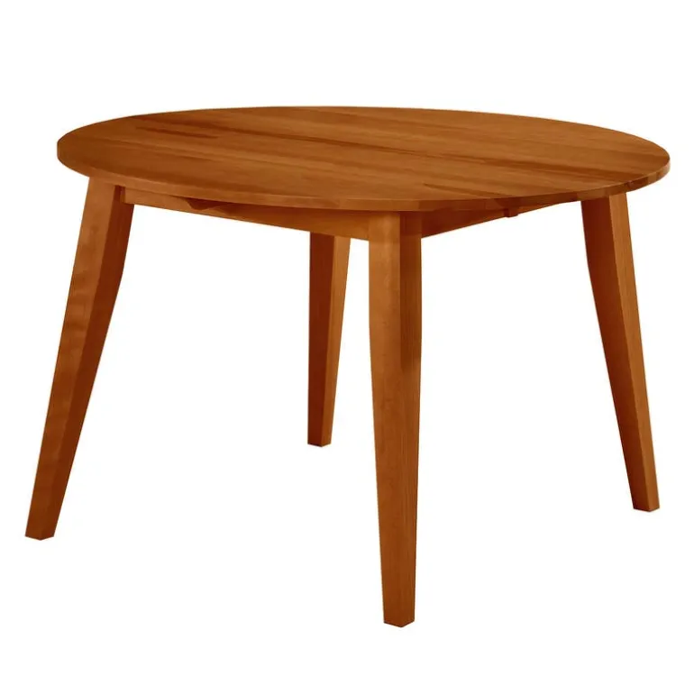 Extendable Round Dining Table (48" to 66") with 4 Chairs - Brown