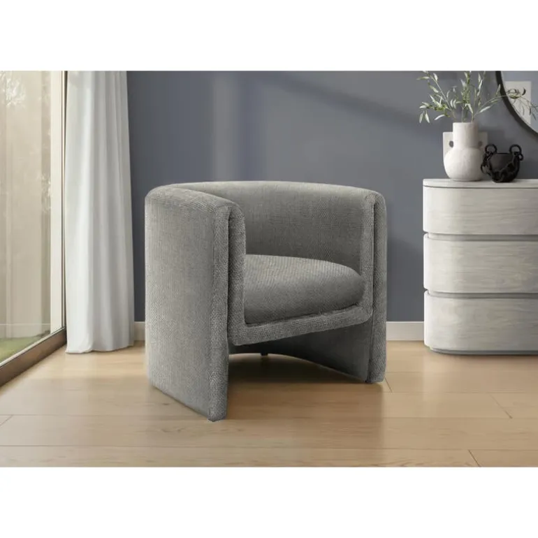 Fabric Accent Chair - Grey