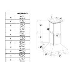 FORNO Chimney Range Hood Wall Mount Stainless 47.25"  - FRHWM5094-48