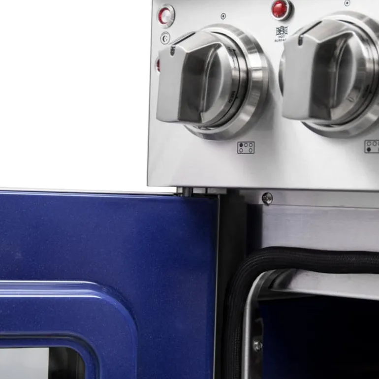 FORNO Freestanding Electric Range with French Doors Stainless 30" Electric Glass-Ceramic - FFSEL6955-30