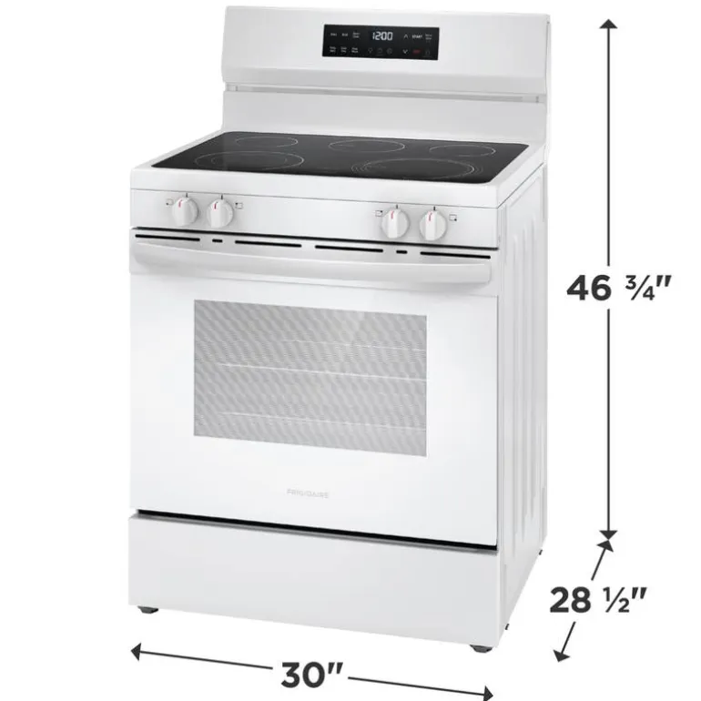 FRIGIDAIRE Range White 30" Electric Glass-Ceramic - FCRE306CAW