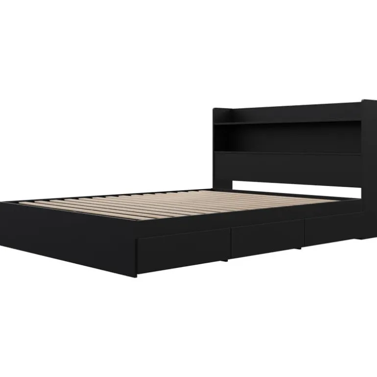Full Bed with 3-Drawer Storage and Headboard (54") - Nexera