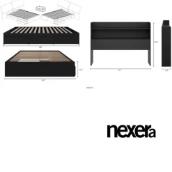 Full Bed with 3-Drawer Storage and Headboard (54") - Nexera