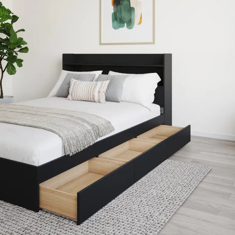 Full Bed with 3-Drawer Storage and Headboard (54") - Nexera