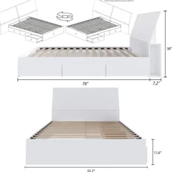 Full Bed with 3-Drawer Storage (54