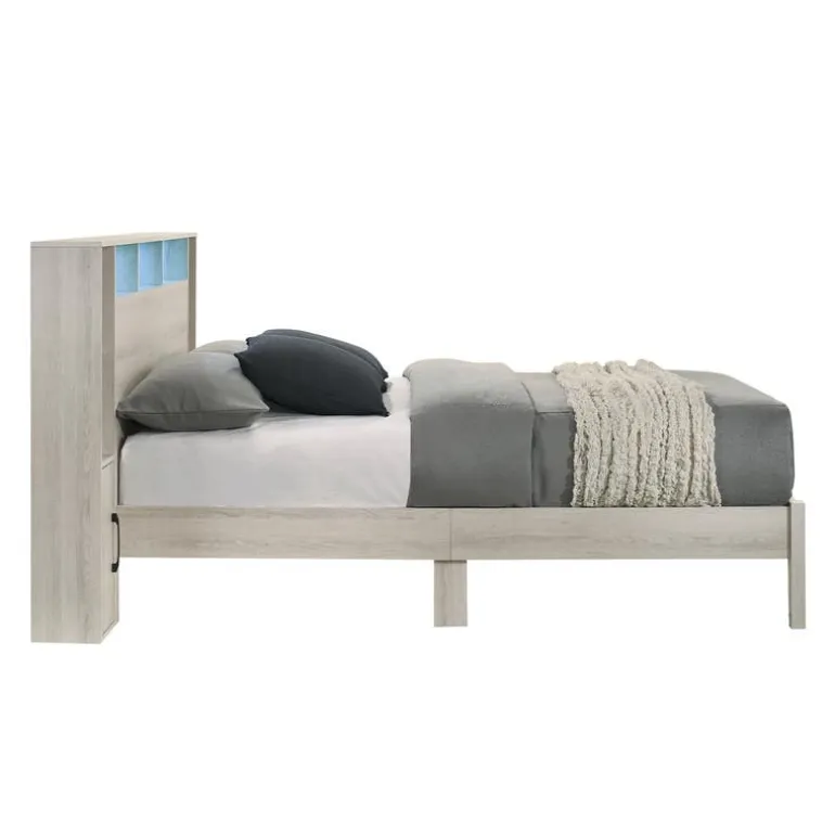 Full Bed with LED, Wireless Charger, USB and Storage - 54"