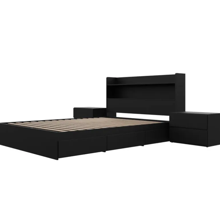 Full Bedroom Set with Storage (54") - 4pcs - Nexera