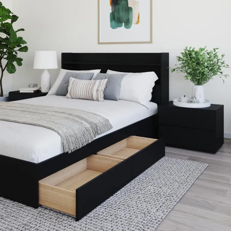 Full Bedroom Set with Storage (54") - 4pcs - Nexera