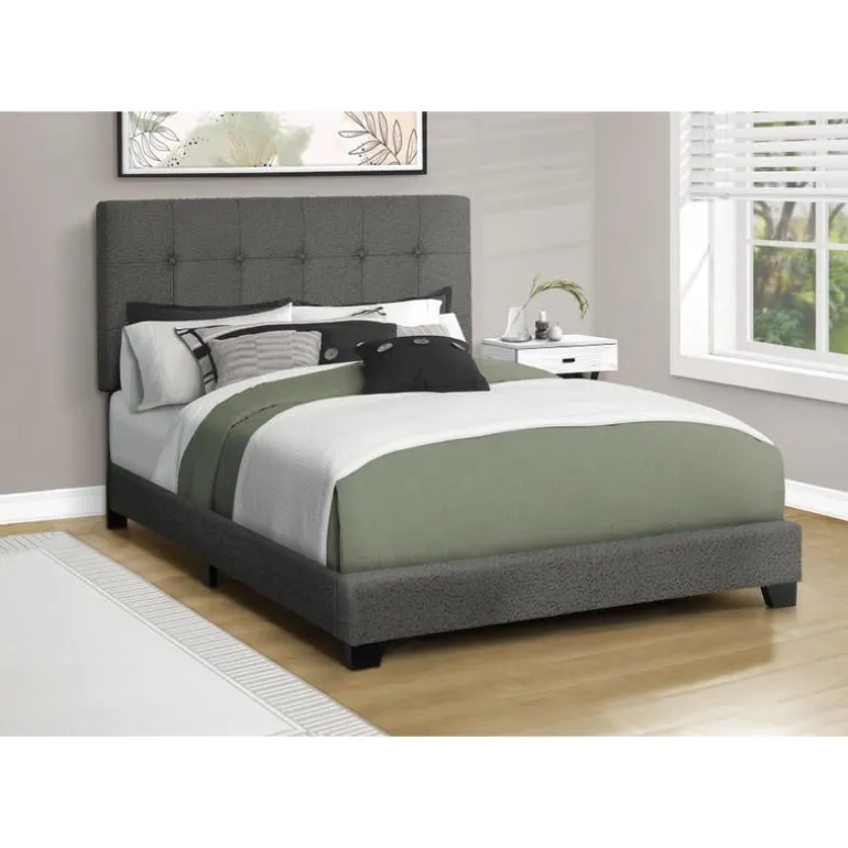 Full Fabric Bed with Headboard (54") - Monarch