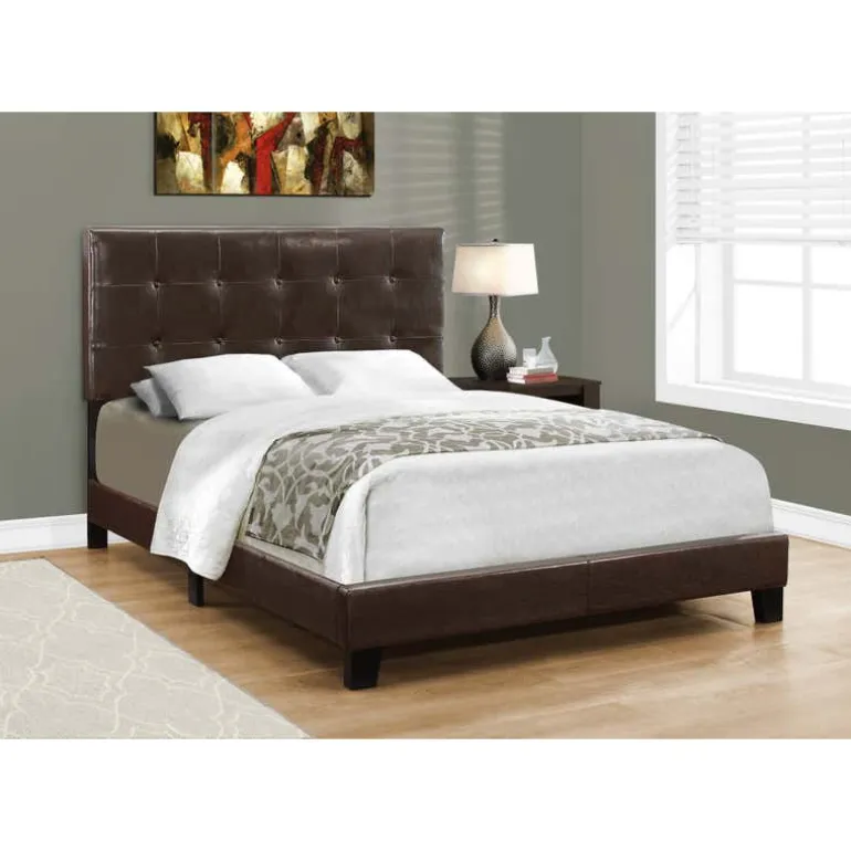Full Leather-Look with Headboard (54") - Monarch