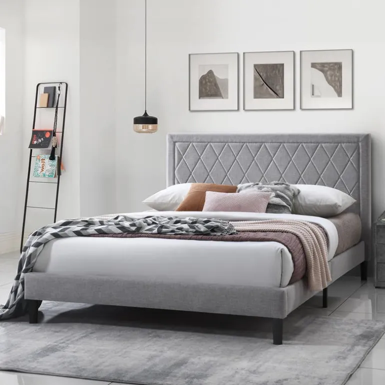 Full Linen Bed with Headboard (54")