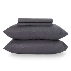 Full Microfibre Bed Sheet Set - Charcoal Grey