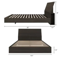 Full Platform Bed and Headboard (54
