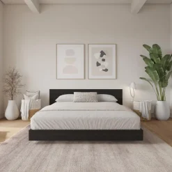Full Platform Bed with Headboard (54") - Nexera