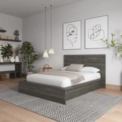 Full Platform Bed with Headboard (54