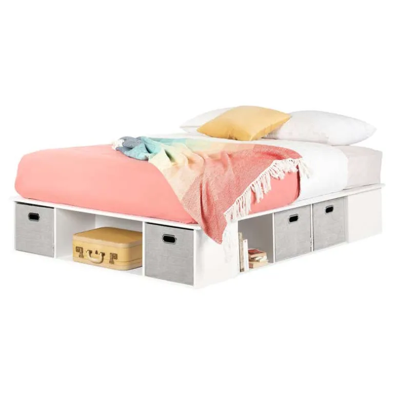 Full Storage Bed with Baskets (54") - South Shore