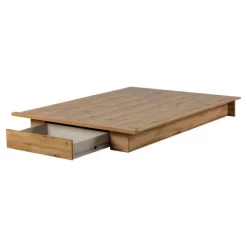 Full/Queen Platform Bed with 1-Drawer Storage (54