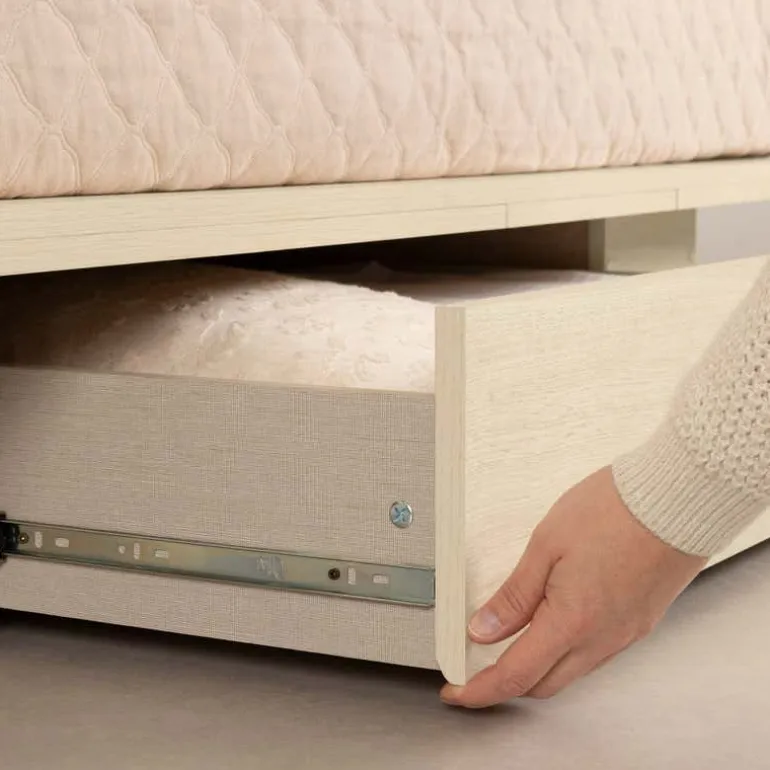 Full/Queen Platform Bed with 1-Drawer Storage and Headboard (54"/60") - South Shore