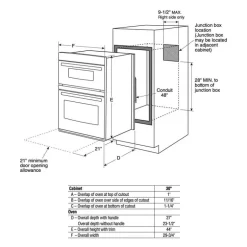 GE 30'' Built-In Microwave-Oven Combination Stainless Steel  29.75