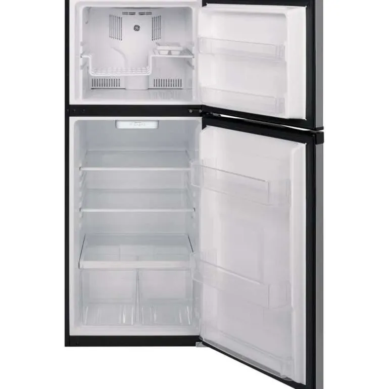 GE 11.6 Cu Ft 24 In Refrigerator Stainless Steel Top Freezer - GPE12FSKSB
