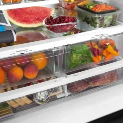 GE 27 Cu Ft 36 In Réfrigerator Stainless Steel Bottom Freezer, French door - GNE27JYMFS
