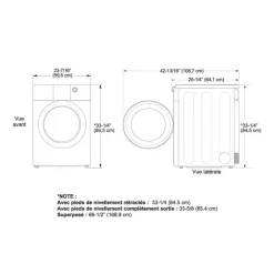 GE 4.1 Cu Ft Dryer Front-Load White 23.5