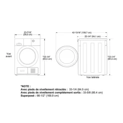 GE 4.1 Cu Ft Dryer Front-Load White 23.5