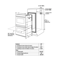 GE 30 In Built-In Double Wall Oven Stainless Steel 29.75