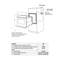 GE Built-In Wall Oven Black  30