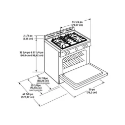 GE Double Oven Range Stainless Steel 30